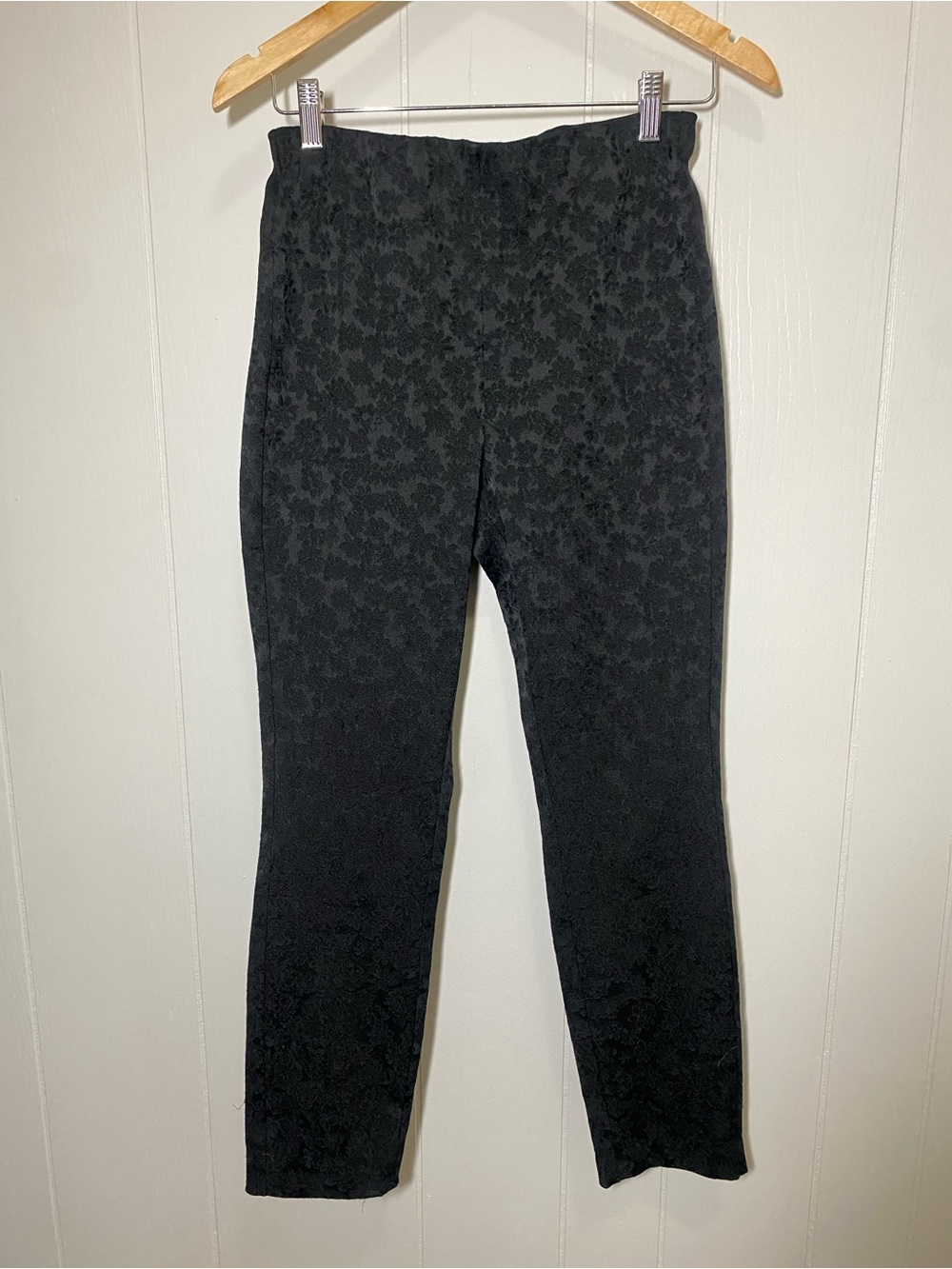Rag and Bone Pants Black Floral Simone Skinny Size 8 High Rise